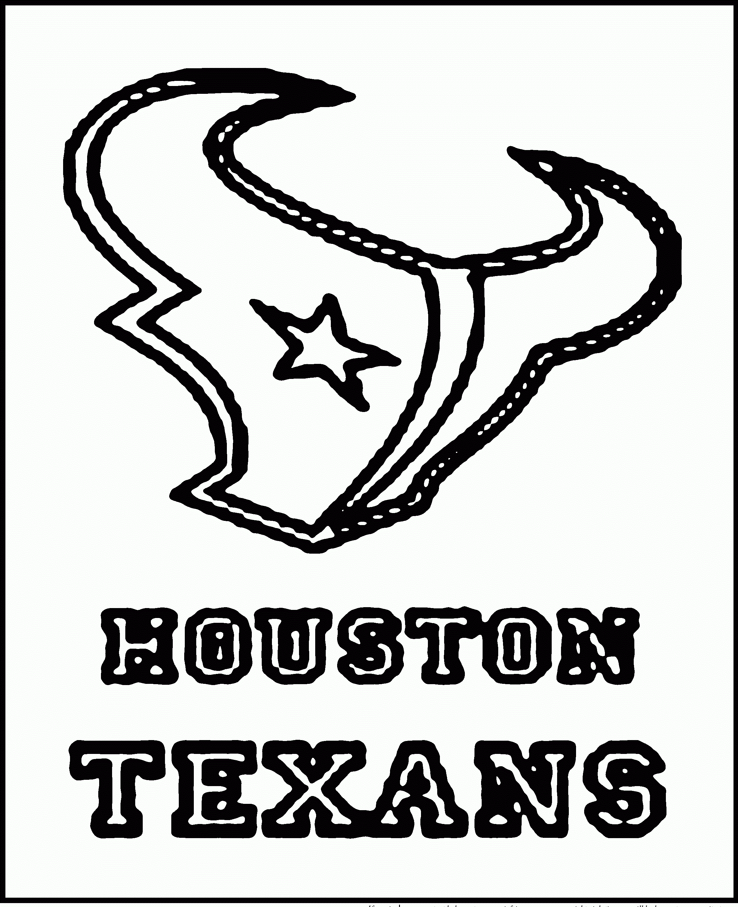 Printable houston texans coloring pages