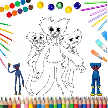 Huggy wuggy coloring pages printable worksheets coloring pages for kids