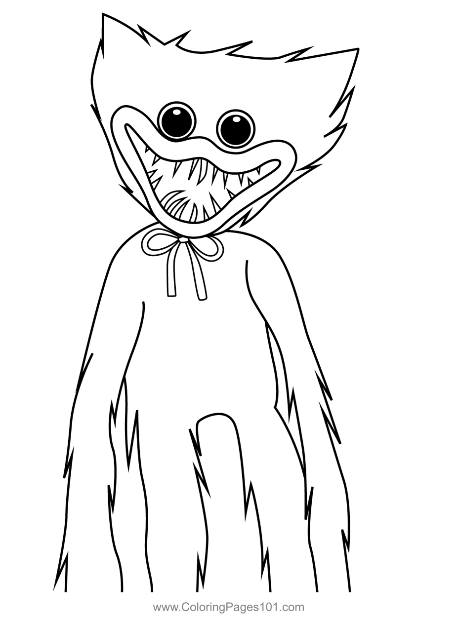 Huggy wuggy coloring pages new pictures free printable off