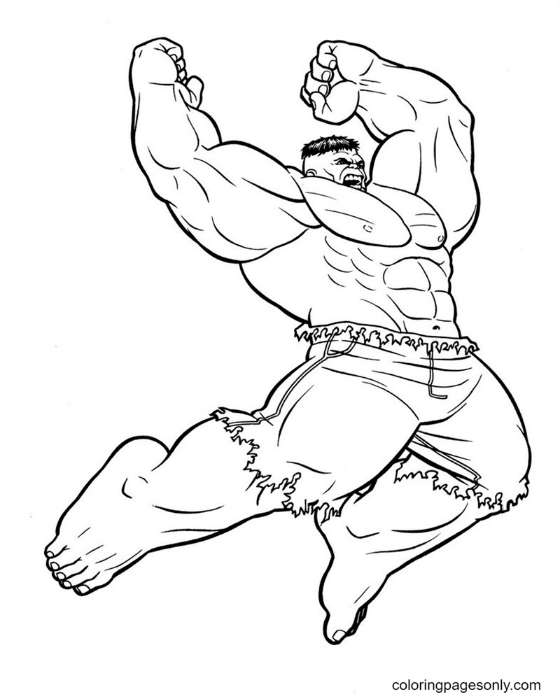 Hulk coloring pages printable for free download