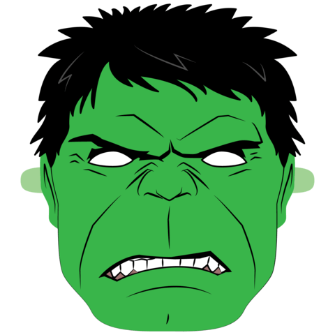 Hulk mask template free printable papercraft templates