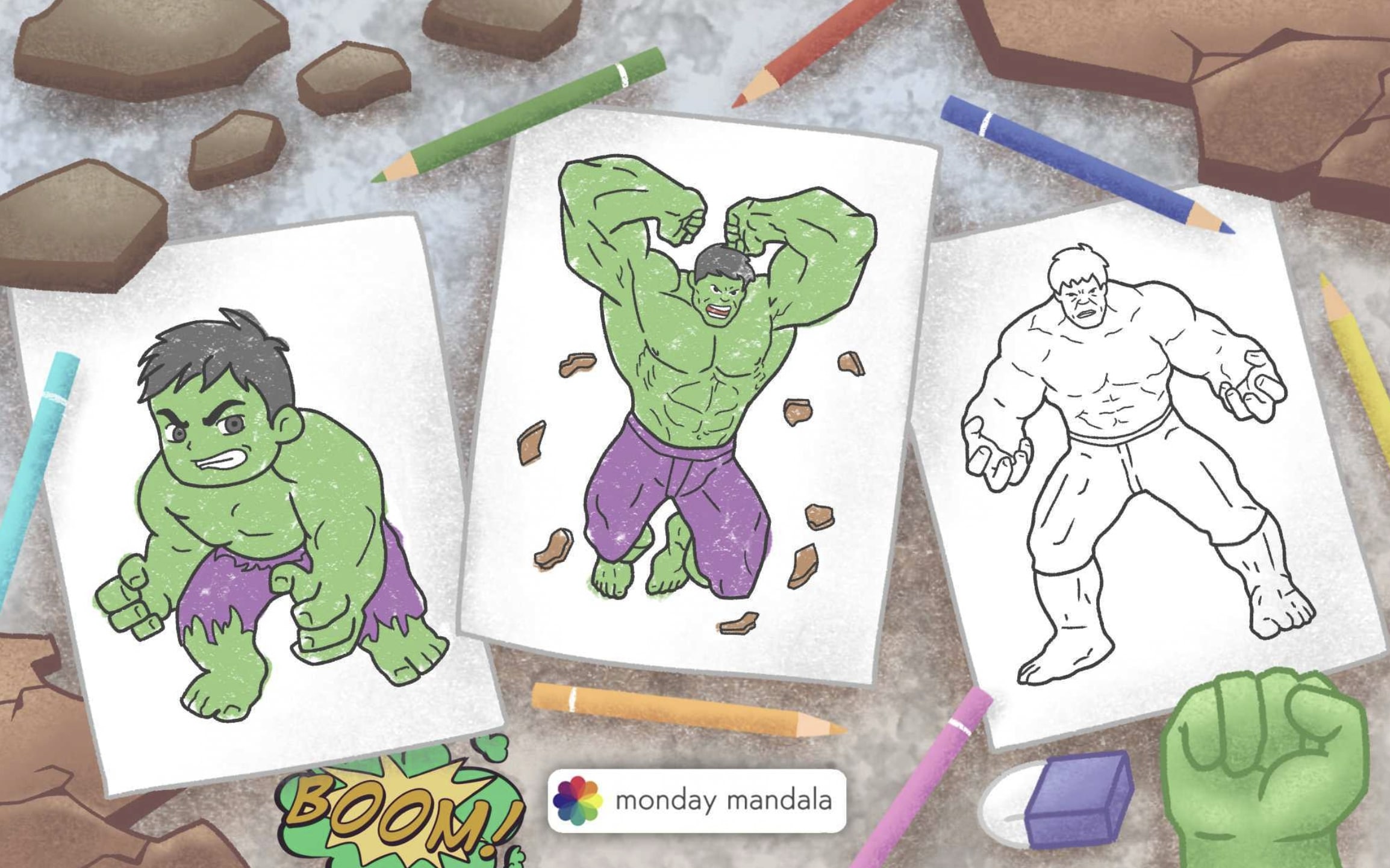 Hulk coloring pages free pdf printables