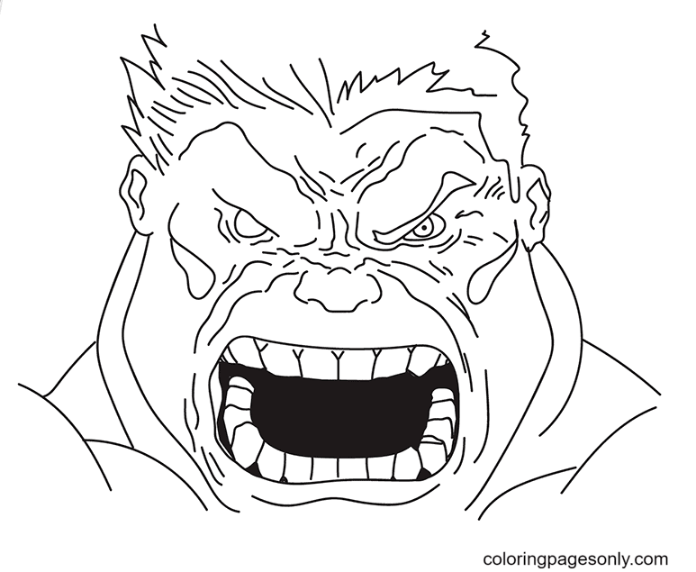 Hulk coloring pages printable for free download