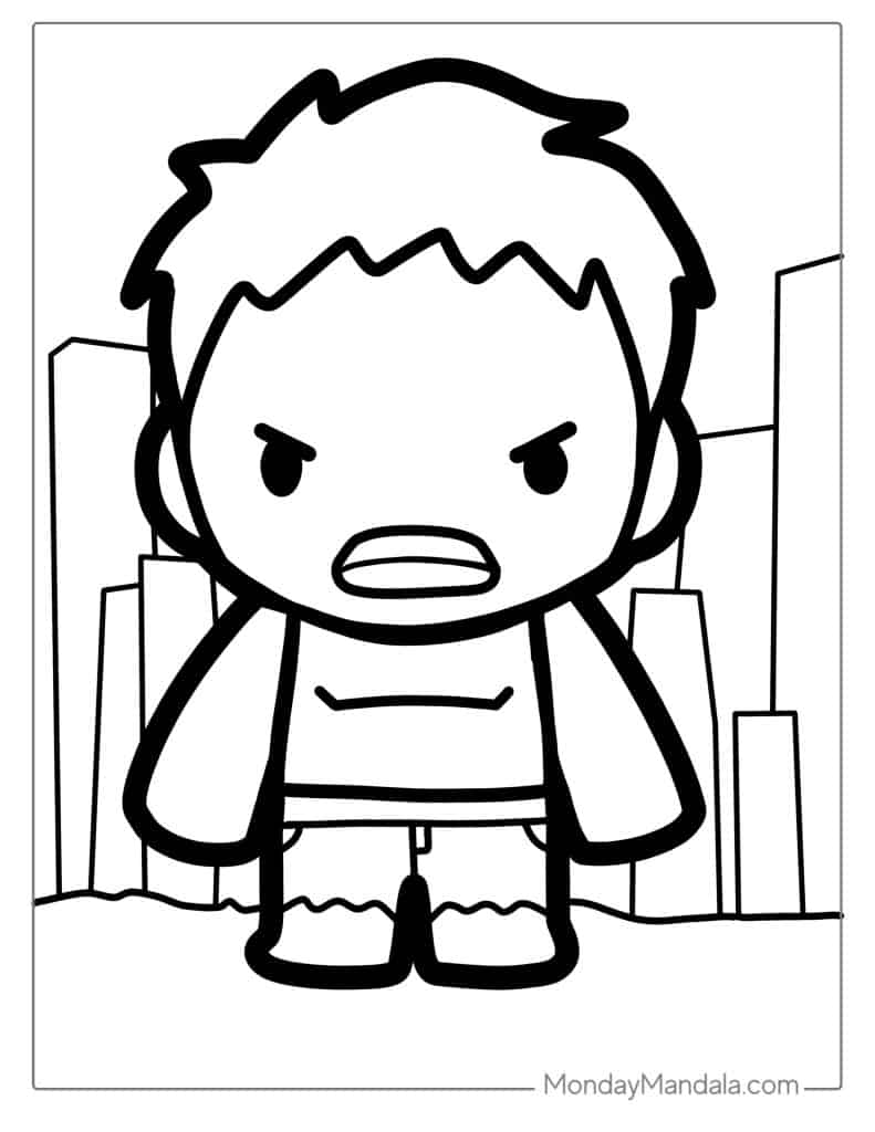 Hulk coloring pages free pdf printables