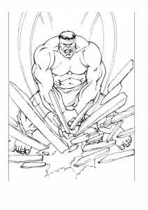 Hulk coloring pages for kids