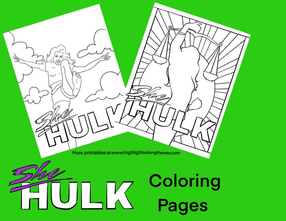 She hulk printable coloring pages