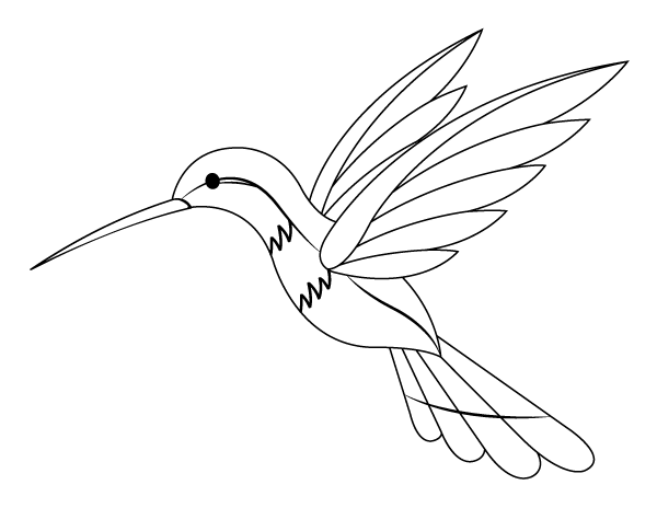 Printable hummingbird coloring page