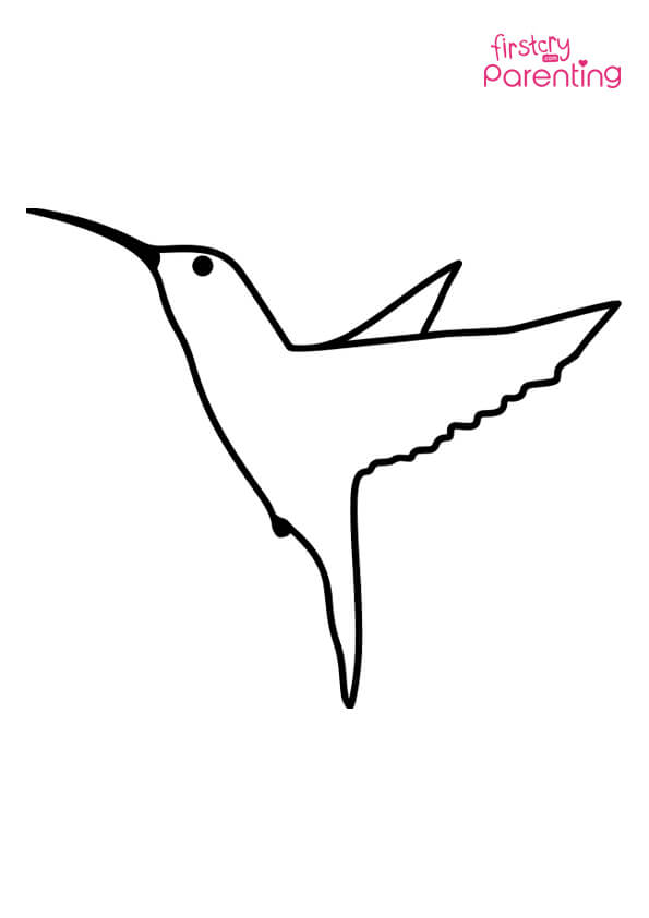 Easy printable hummingbird coloring pages for kids