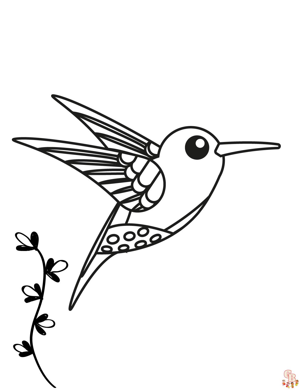 Hummingbird coloring pages