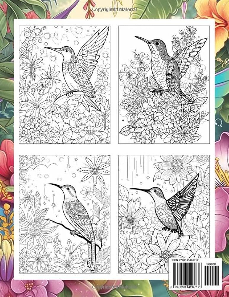 Lager print hummingbirds flowers coloring book discover the beauty of nature with hummingbirds and flowers coloring book relax and unwind with perfectly intricate designs porter daisy books