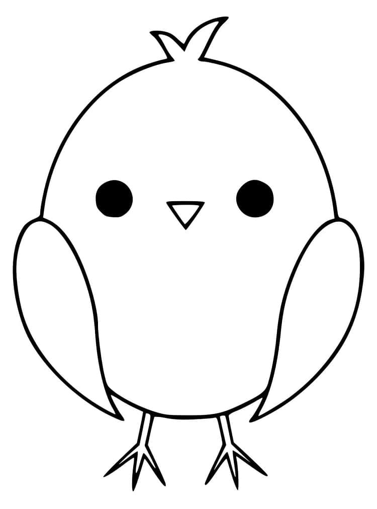 A little bird coloring page