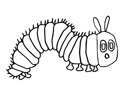 Hungry caterpillar coloring page free printable coloring pages