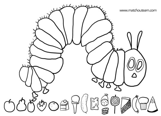 Free printable the very hungry caterpillar coloring pages