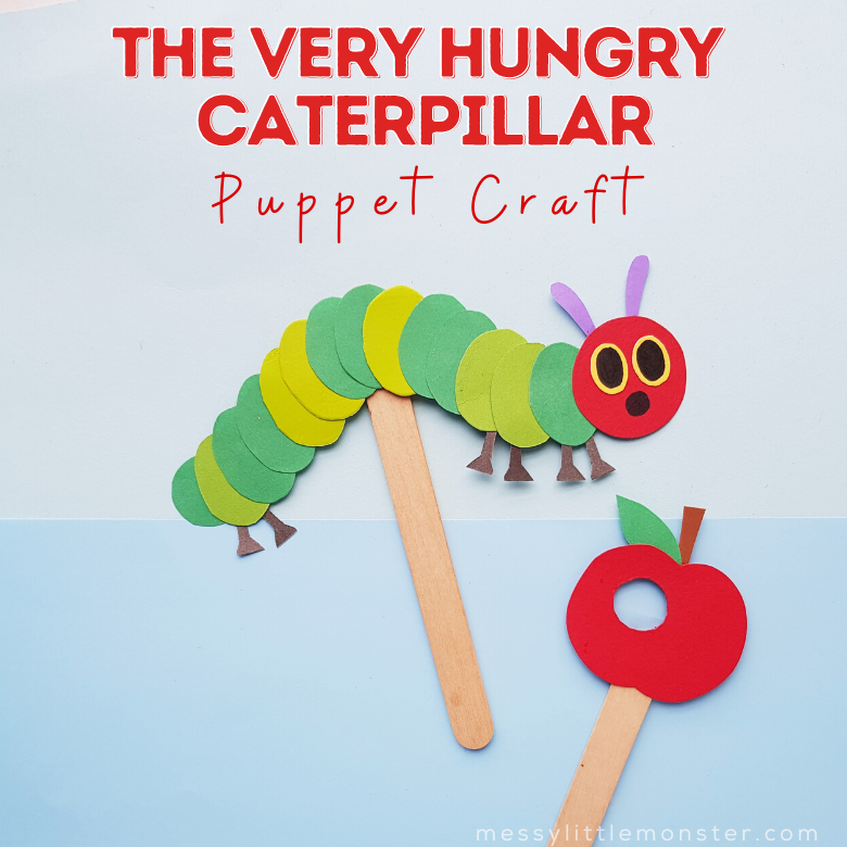 The very hungry caterpillar puppet craft