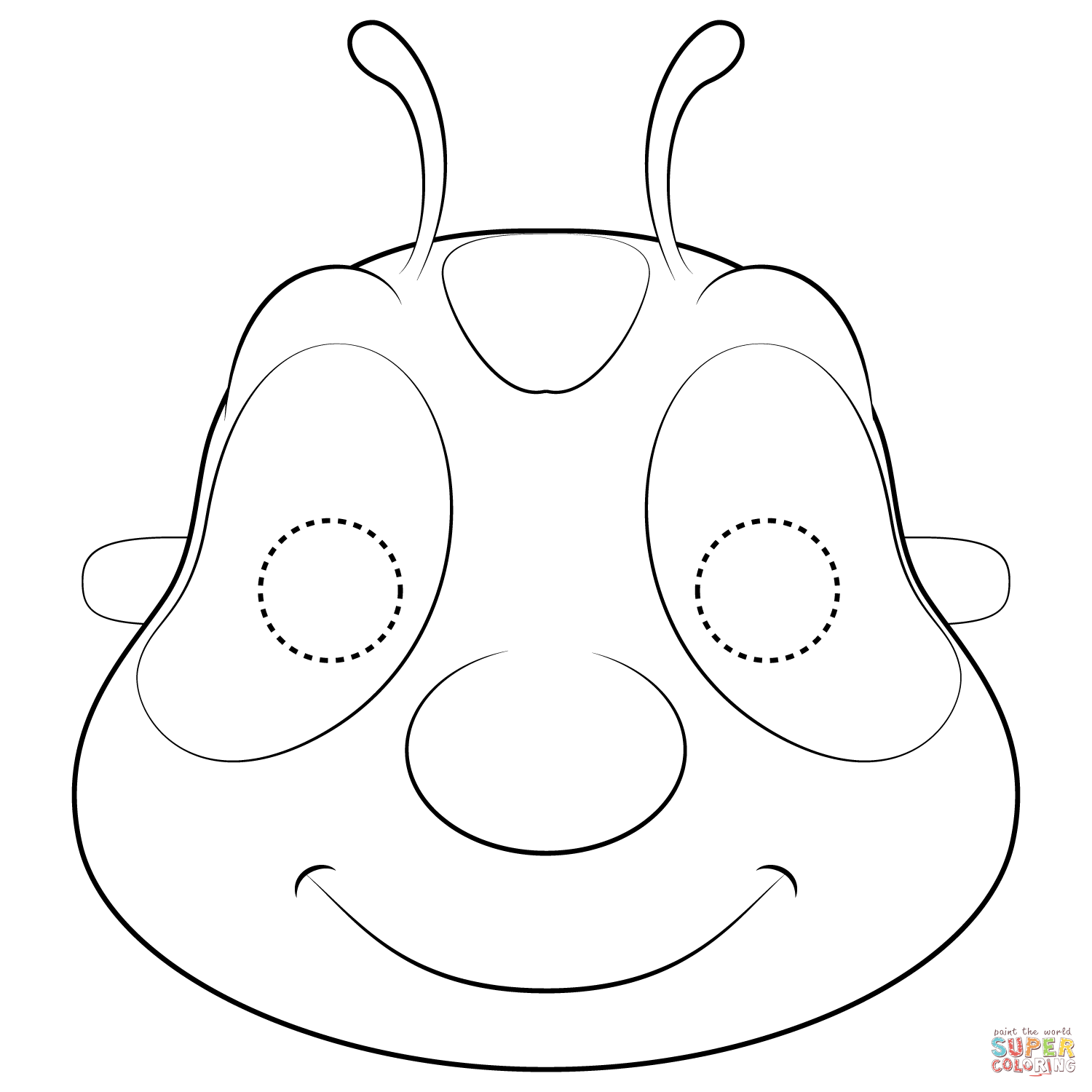 Caterpillar mask coloring page free printable coloring pages