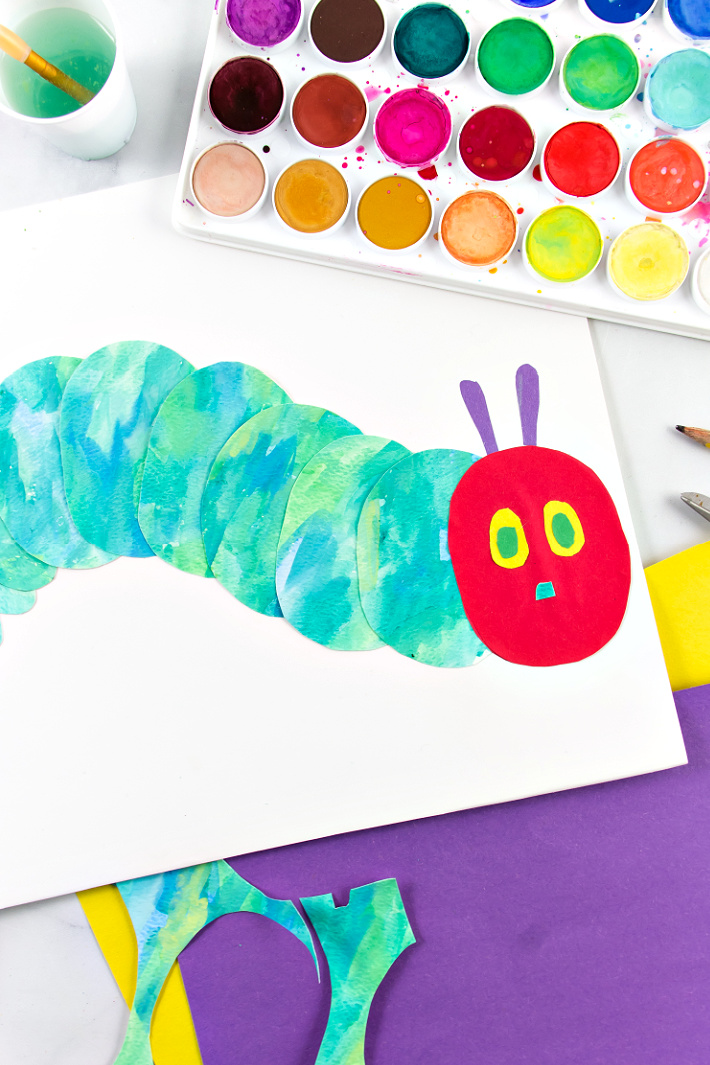 Easy very hungry caterpillar mixed media craft â kids activities blog