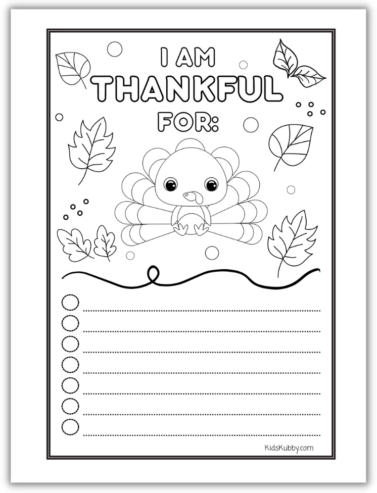 Thanksgiving coloring pages for kids