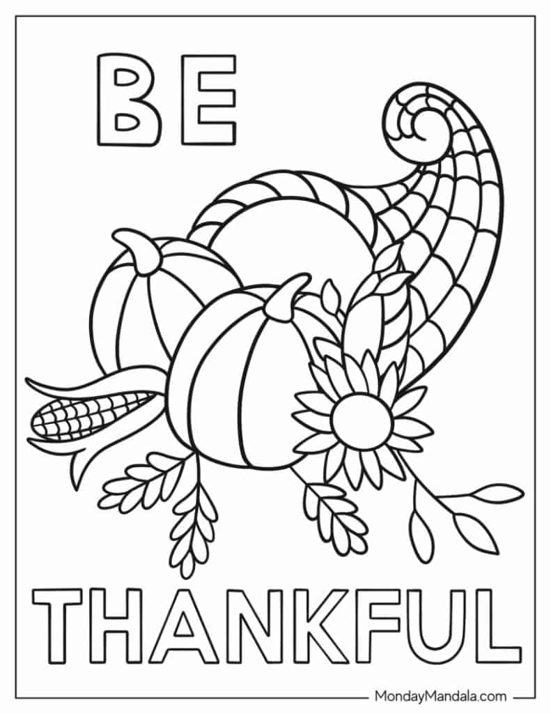 Thanksgiving coloring pages free pdf printables