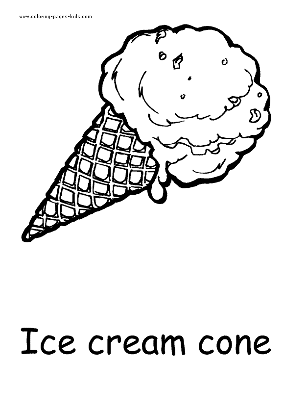 Ice cream cone color page