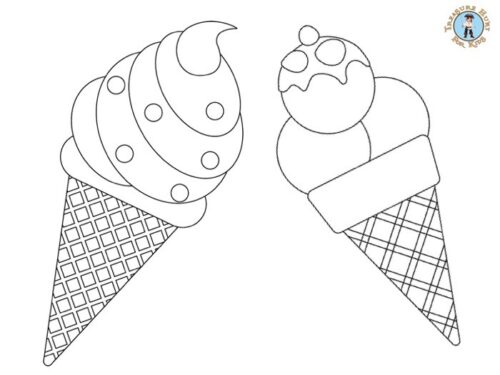 Ice cream coloring page