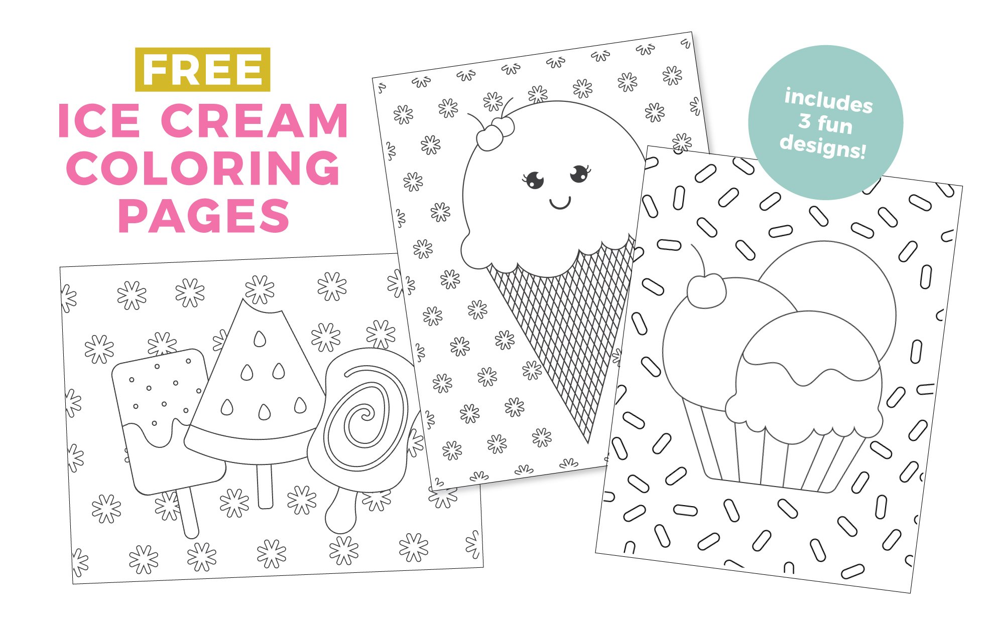 Ice cream coloring pages