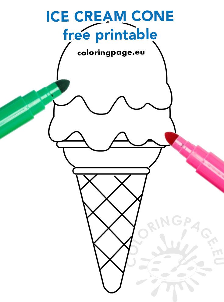 Ice cream cone coloring page coloring page