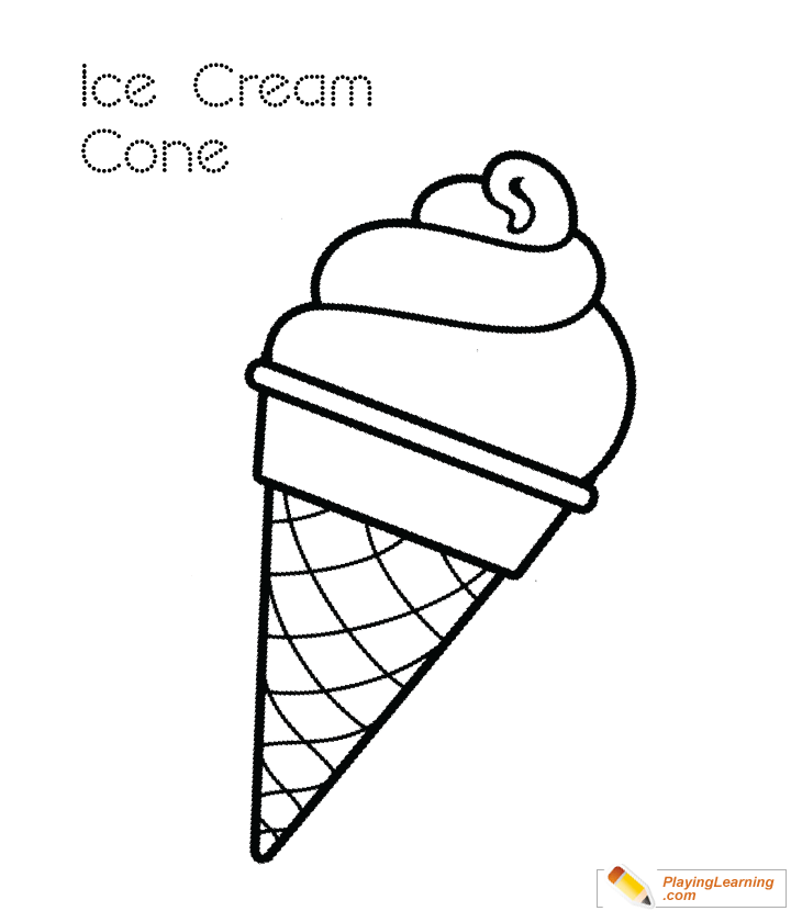 Ice cream cone coloring page free ice cream cone coloring page