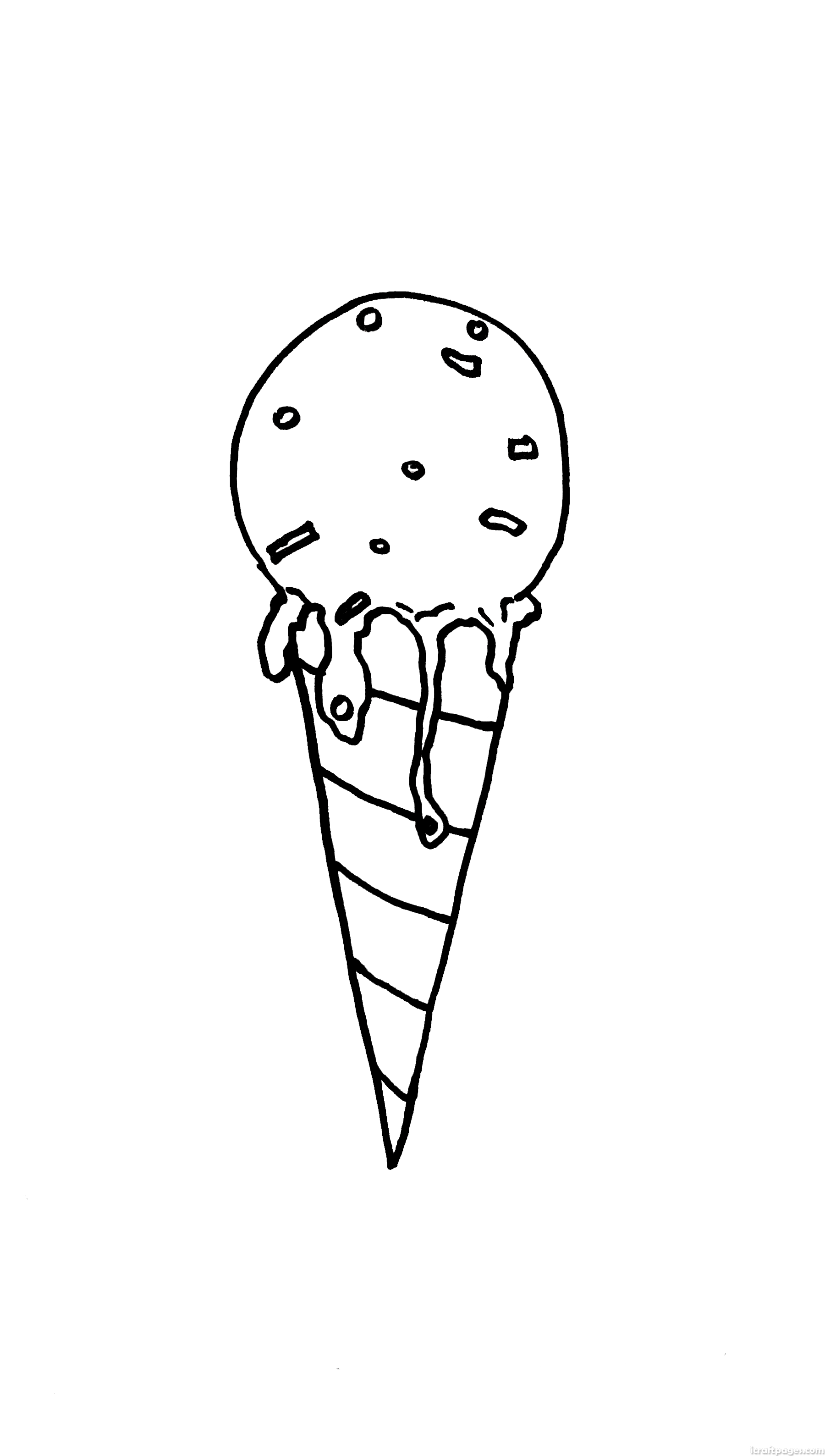 Ice cream coloring page