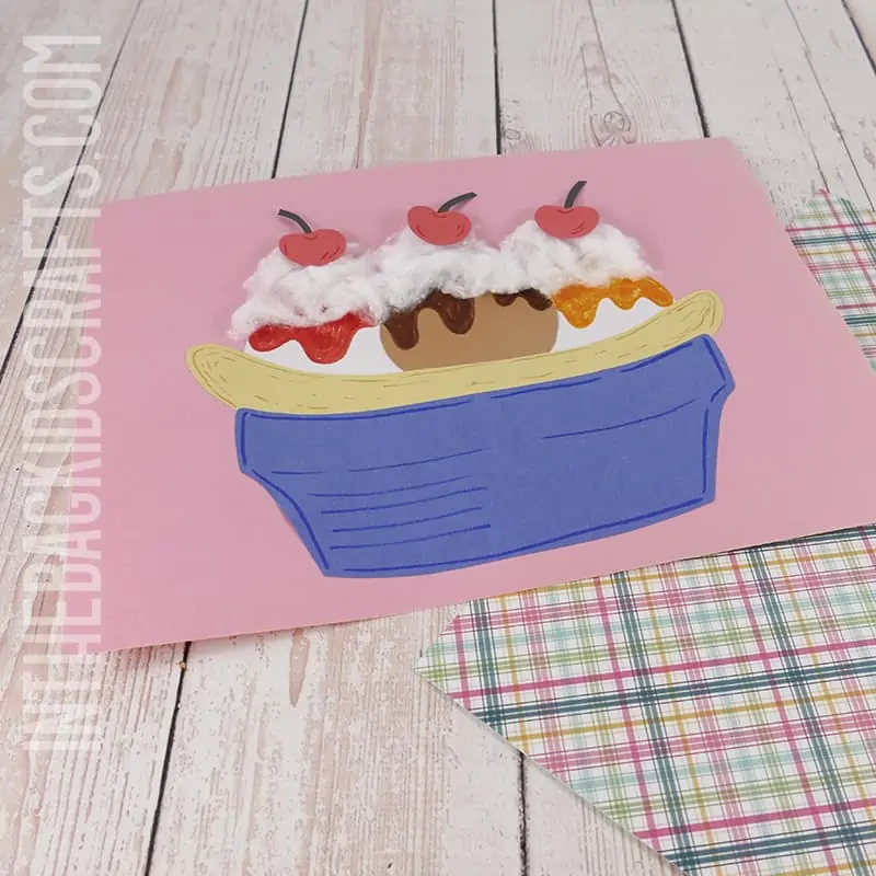 Paper ice cream craft with free craft template â in the bag kids crafts