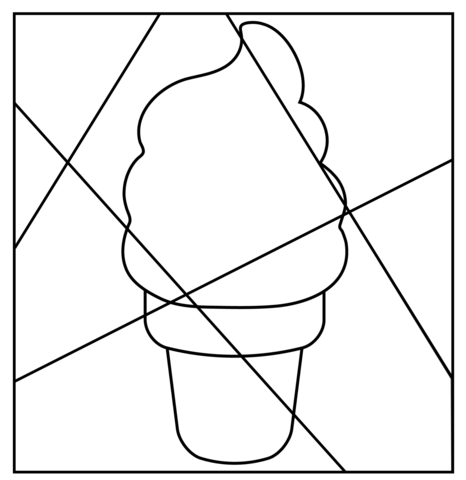 Fill ice cream with your own pop art patterns coloring page free printable coloring pages