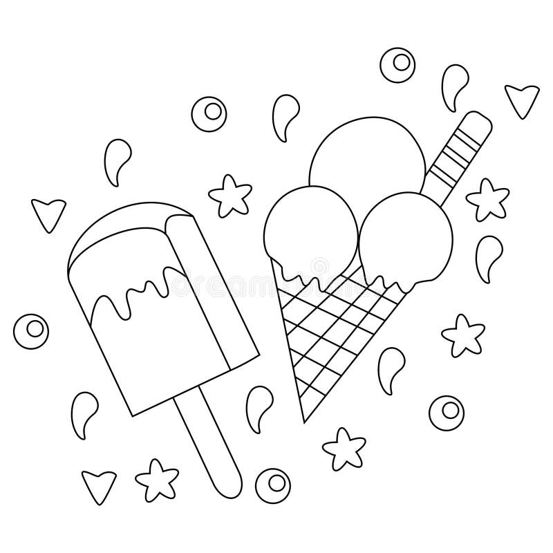 Popsicle coloring stock illustrations â popsicle coloring stock illustrations vectors clipart