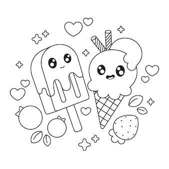 Ice cream coloring page images