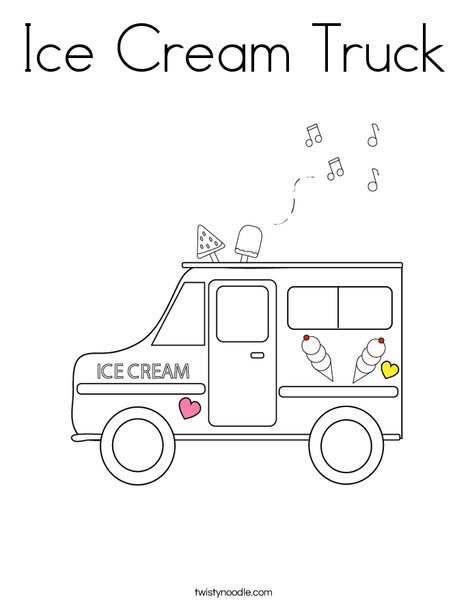 Ice cream truck coloring page