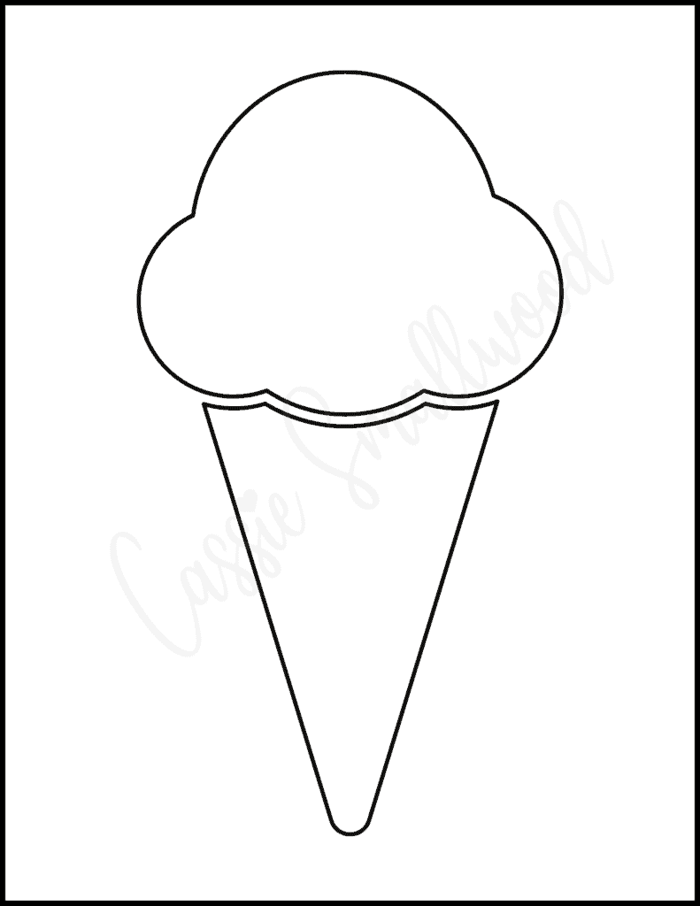 Cute ice cream coloring pages