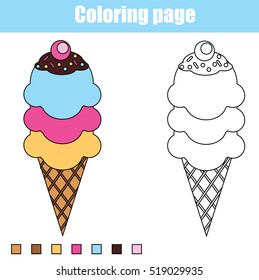 Ice cream colouring sheet photos and images pictures