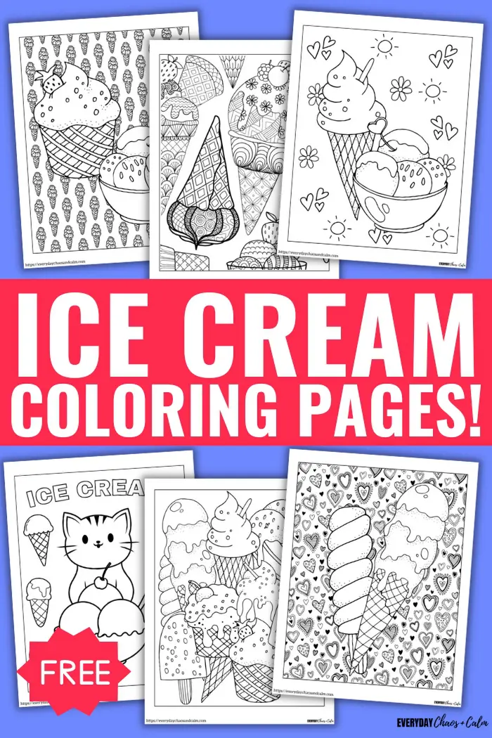 Free ice cream coloring pages for kids