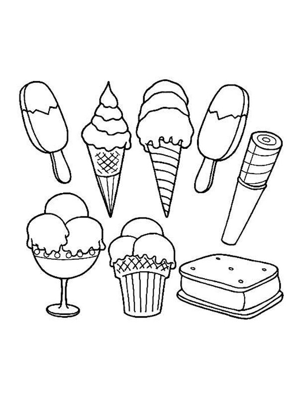 Coloring pages printable ice cream coloring pages