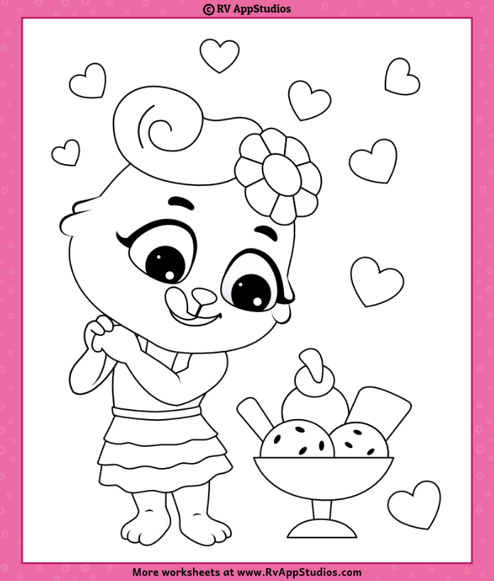 Free printable ice cream coloring pages for kids