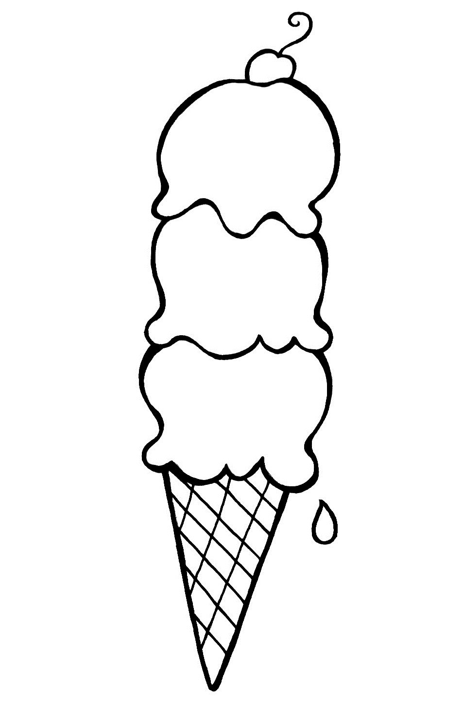 Free printable ice cream coloring pages for kids