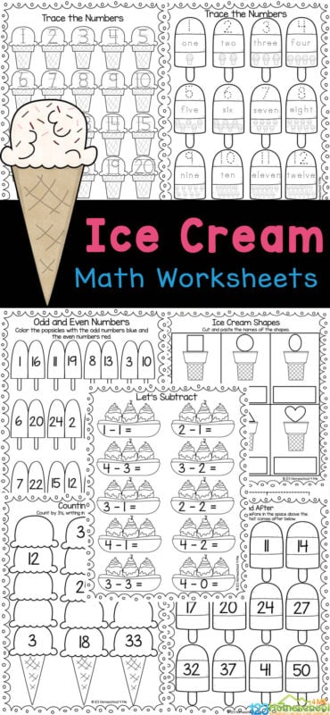 Ð free printable ice cream scoops math game