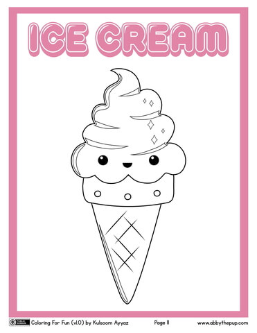 Ice cream coloring page free printable coloring pages