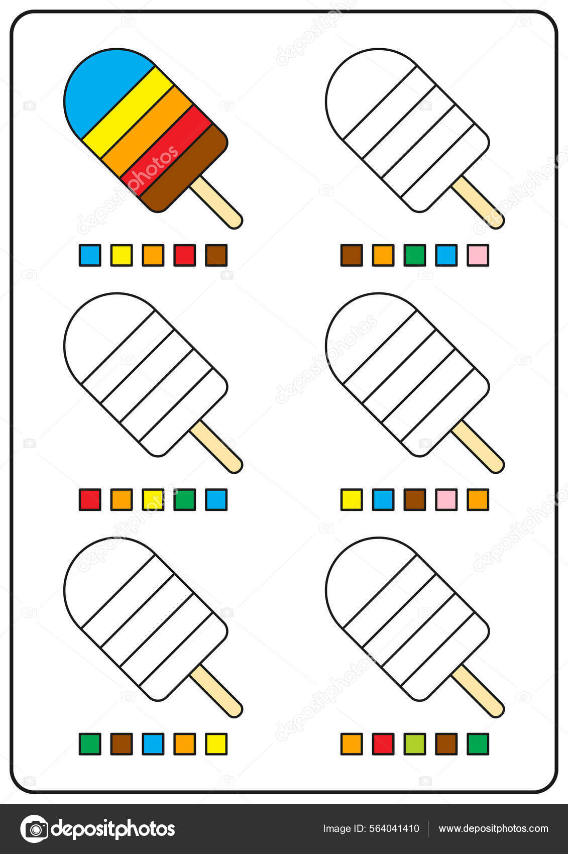 Coloring pages educational games children preschool activities printable worksheets simple stock vector by adpragus