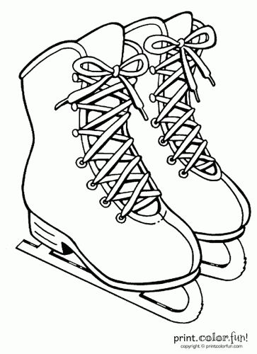 Ice skates coloring pages ice skating free printable coloring pages