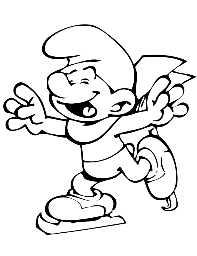 Ice skating coloring pages