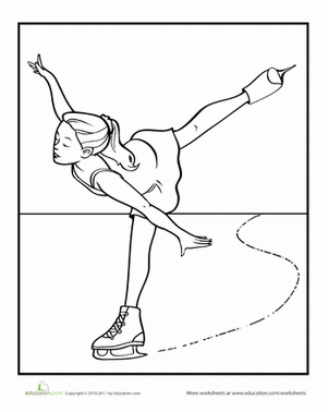 Figure skater worksheet education coloring pages sports coloring pages coloring books