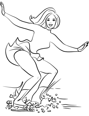 Ice skating coloring page free printable coloring pages