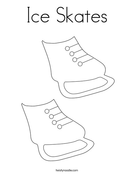 Ice skates coloring page