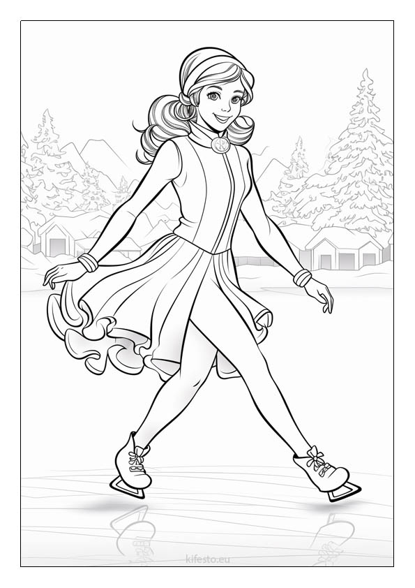 Ice skating coloring pages printable coloring sheets