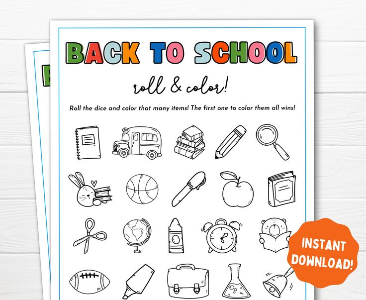 Back to school find someone who printable game printable back
