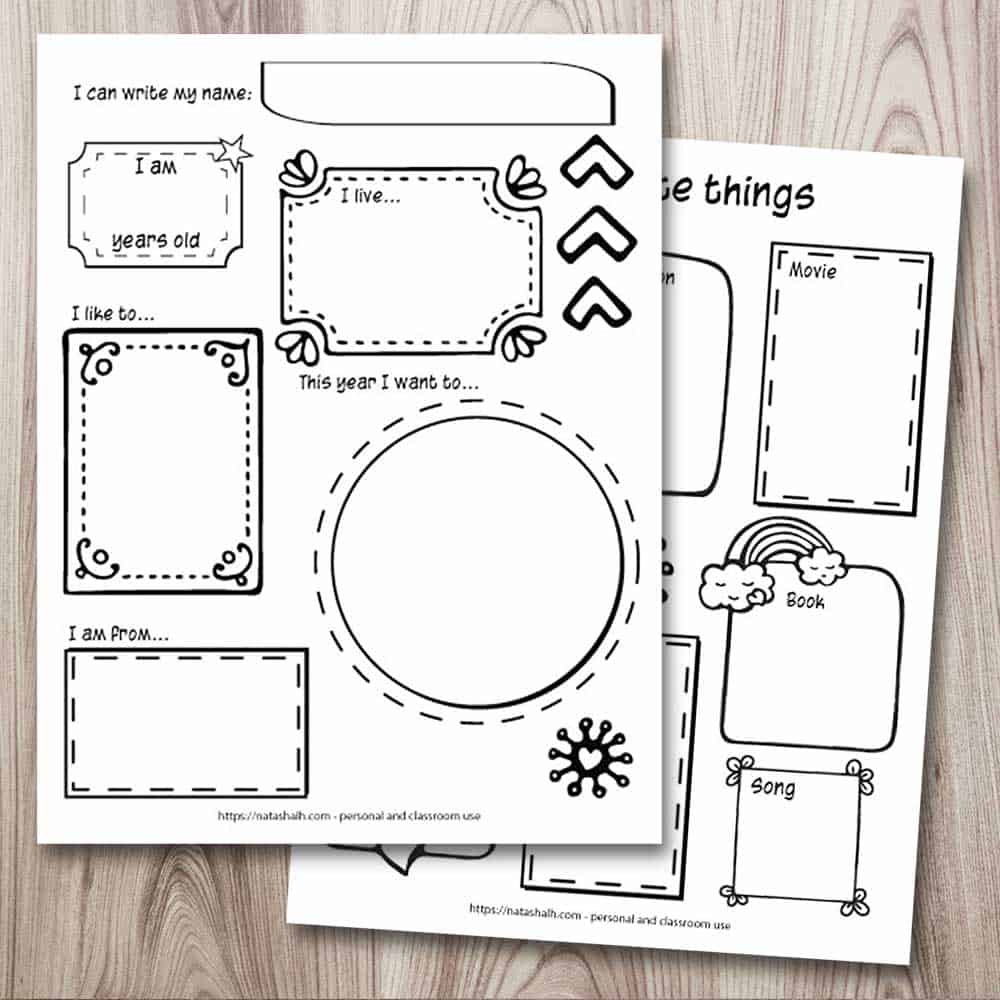 Free all about me printables icebreaker activity for back to school